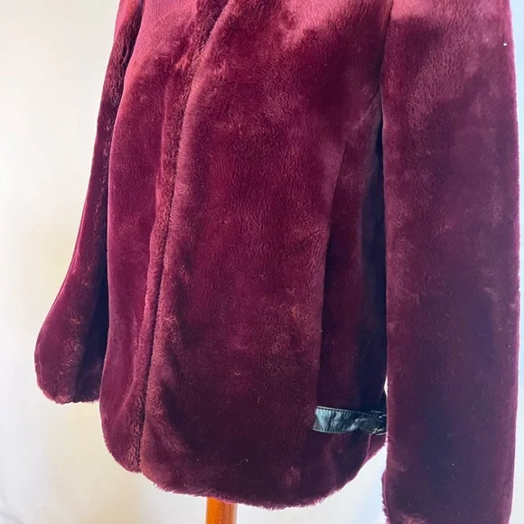 Vtg Sasson Juniors Sz 9 Full Zip Faux Fur Coat - Picture 3 of 16